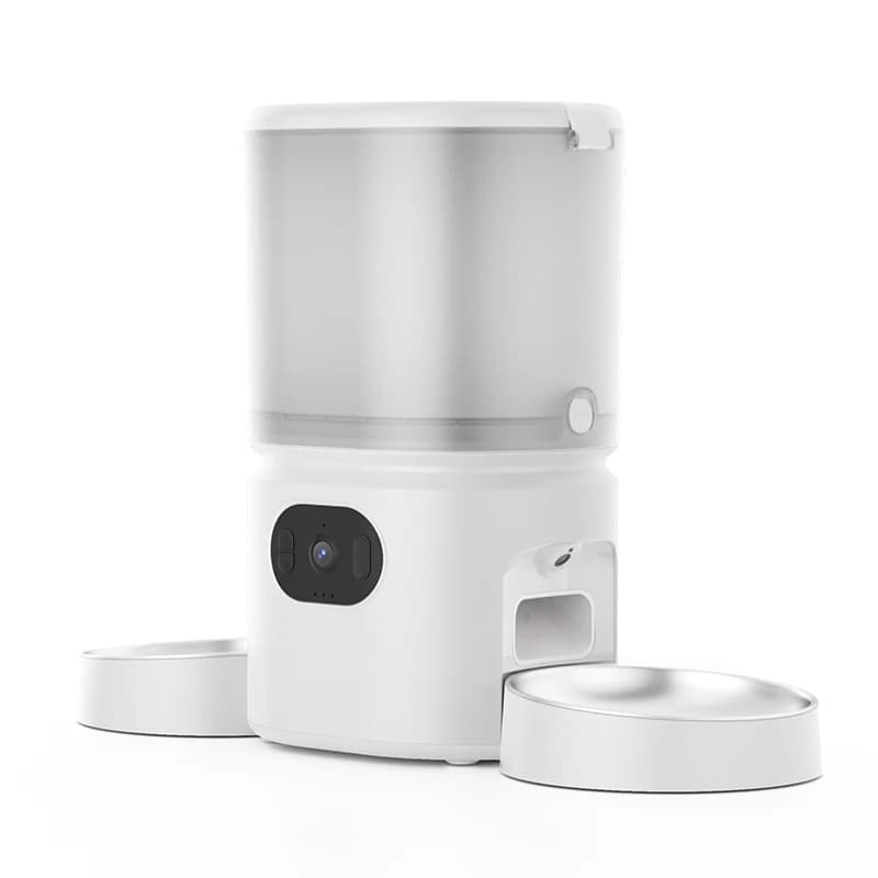 Il Primo Modello con 3 Telecamere Distributore Automatico di Cibo per Animali Domestici Personalizzato 1080P Dual-band 2.4G 5G Ciotola Intelligente per Cani e Gatti 5L