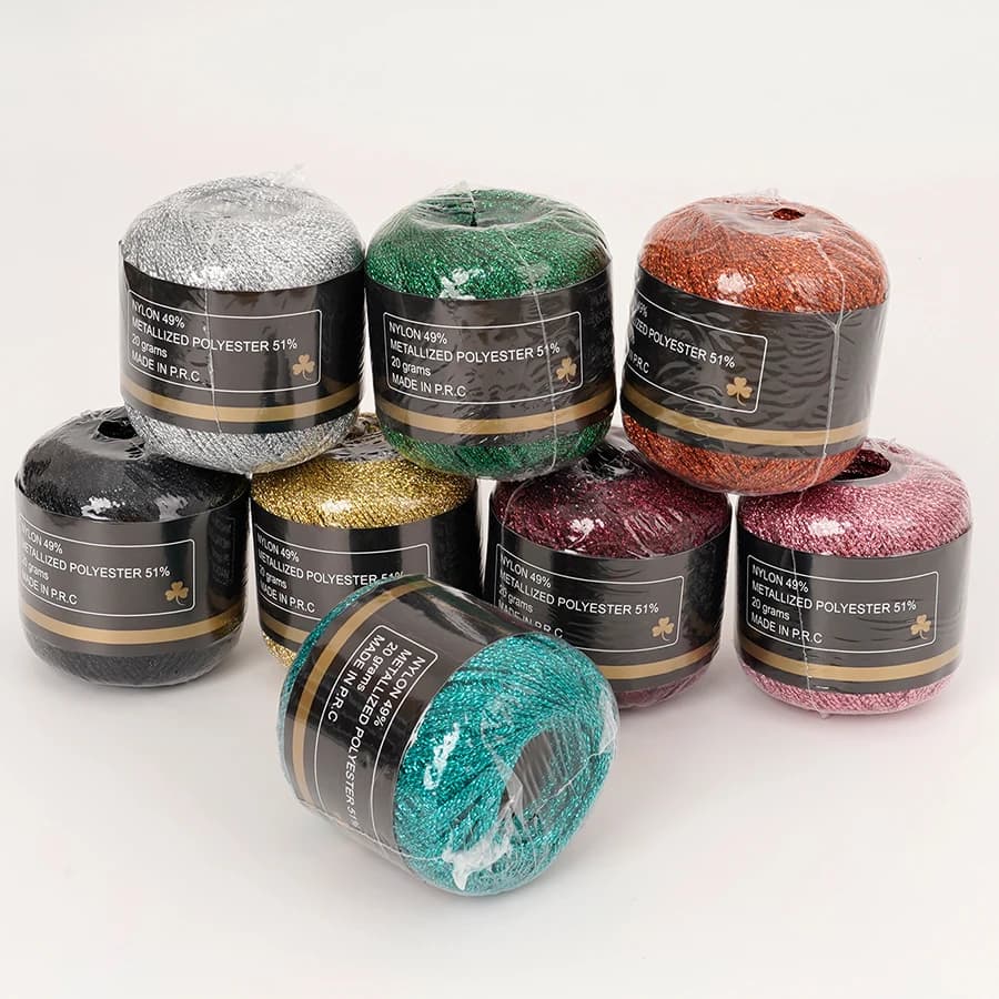 Filo per tintura in oro e argento da 1 mm per tessitura di filati per maglieria all'uncinetto fai-da-te - Adatto per tessitura rotonda di cappelli a borsa