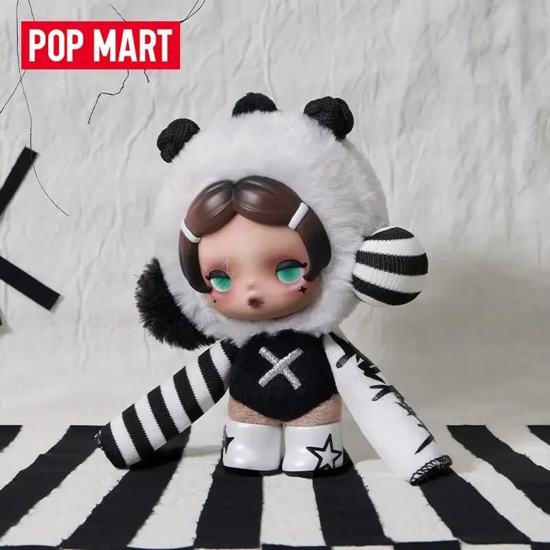 POP MART SKULLPANDA Off Mode Series Plush Doll Pendant Blind Box Guess Bag Original Toys Doll Cute Anime Figure Ornaments Gift