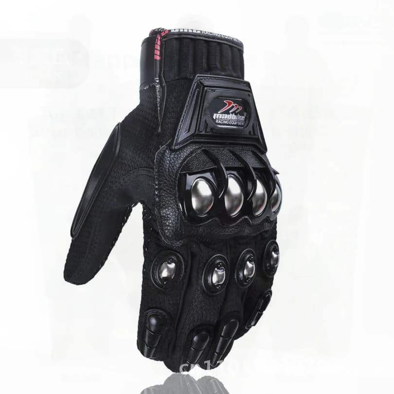 MADBIKE Guanti da moto da corsa unisex Design protettivo con nocche in lega per auto elettriche da corsa Rosso Blu Nero Verde fluorescente