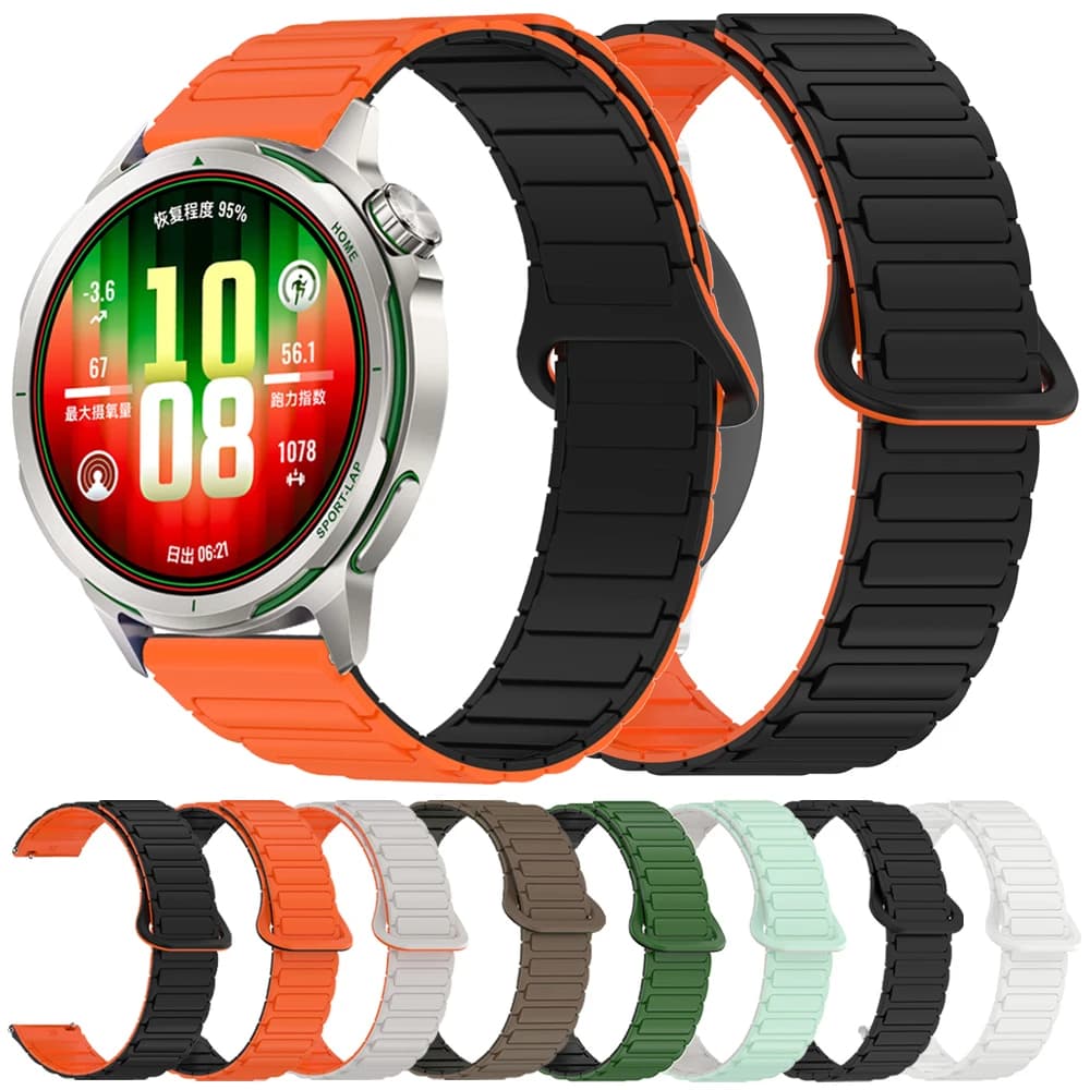 22mm 20mm Magnetic Loop Band For Huawei GT Runner 2 GT6/5/4/3Pro 46mm Ultimate Silicone Strap For Galaxy Watch 7 6 5 4 3 Correa
