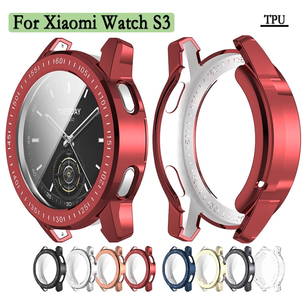 Per Xiaomi Watch S3 Custodia morbida e trasparente Proteggi schermo in TPU Cover trasparente Guscio protettivo Decorazione orologio
