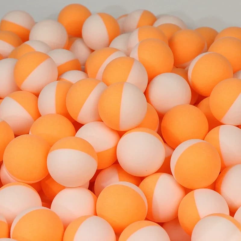 50/100 Palline da Ping Pong Bicolore per Allenamento, 40+ Palline Nuove in Materiale ABS Durevole con Cucitura, per Club e Macchine da Servizio HUISEON