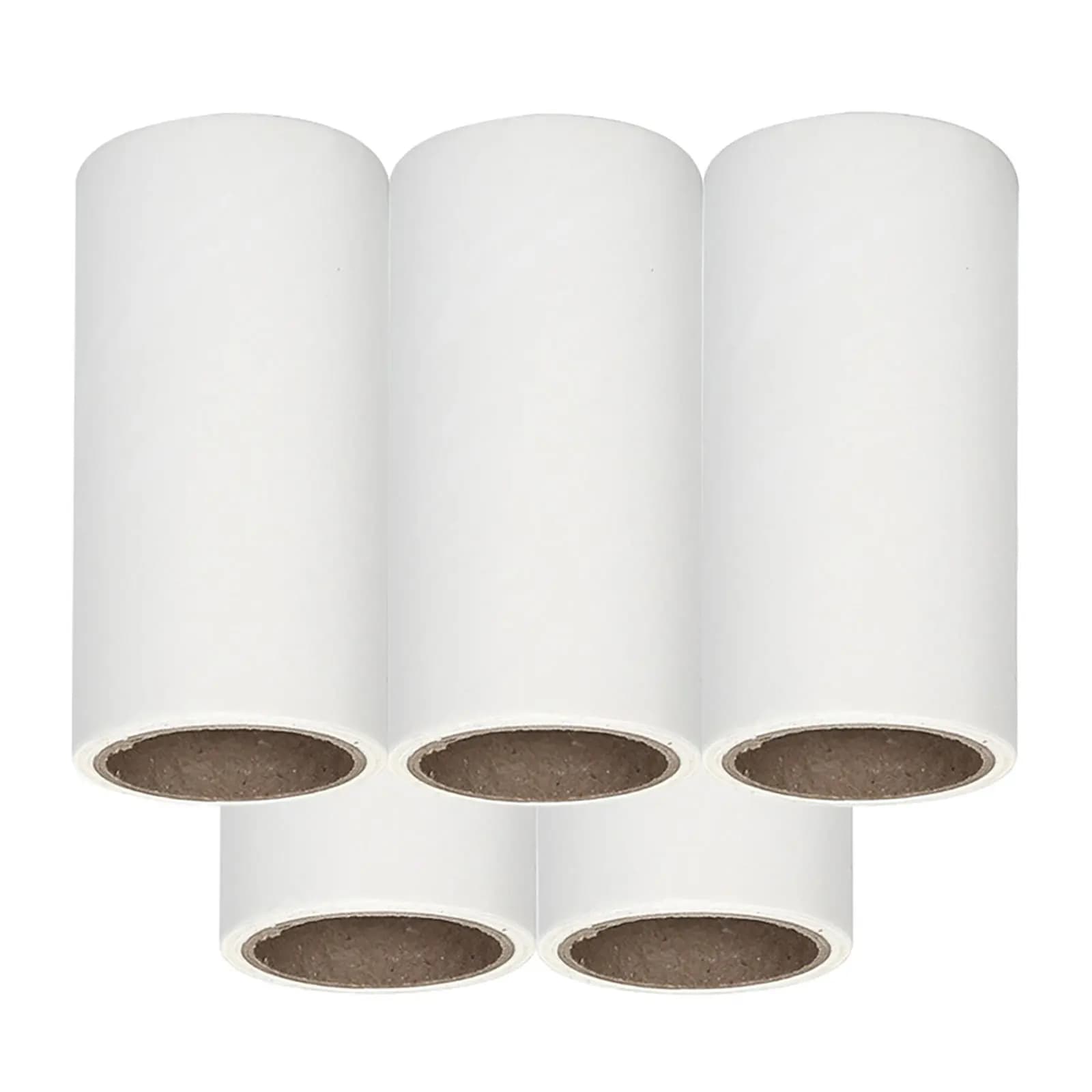 5 rotoli di carta adesiva nastro di pulizia rullo di lanugine di ricambio strappabile design a strappo obliquo fogli accurati senza scarto 10 cm 30