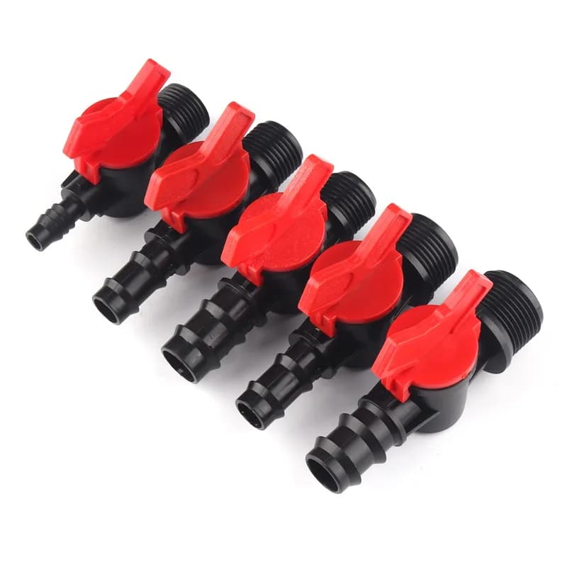 3pcs Mini Ball Valve 1/2 "3/4" Discussion A 8/12 16 20 25mm Garden Tube Valves Micro Watering Pipe Switch Regulator