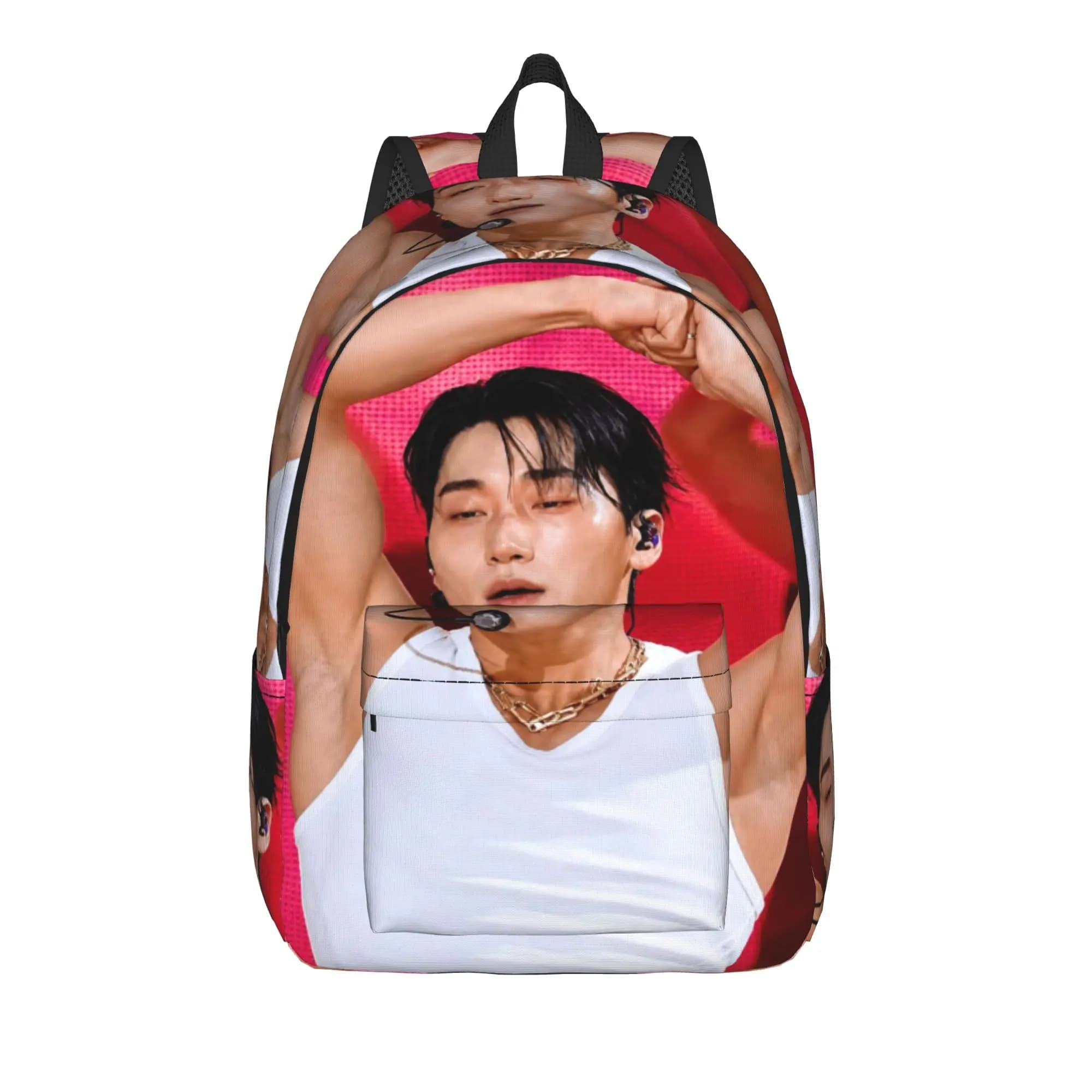 choi san bad ateezs Backpack for Men Women Cool High School Hiking Travel Daypack Laptop Computer Shoulder Bag Gift