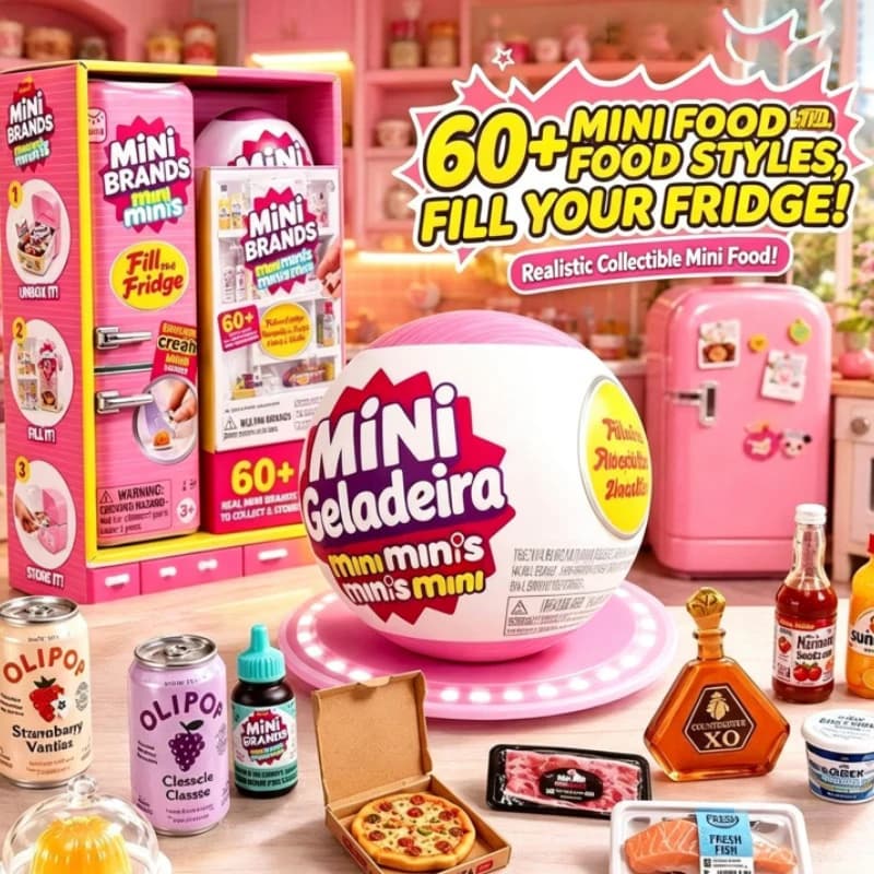 ZURU Mini Brand Surprise Refrigerator Ball Mysterious Toy Decoration Model Blind Box Suitable For Birthday Surprise Gifts