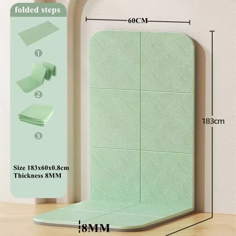 Foldable yoga mat 183x60 cm Fitness mat for pilates Thickness 8 mm Anti-slip yoga cushion Travel fitness mat for gym workout on the floor