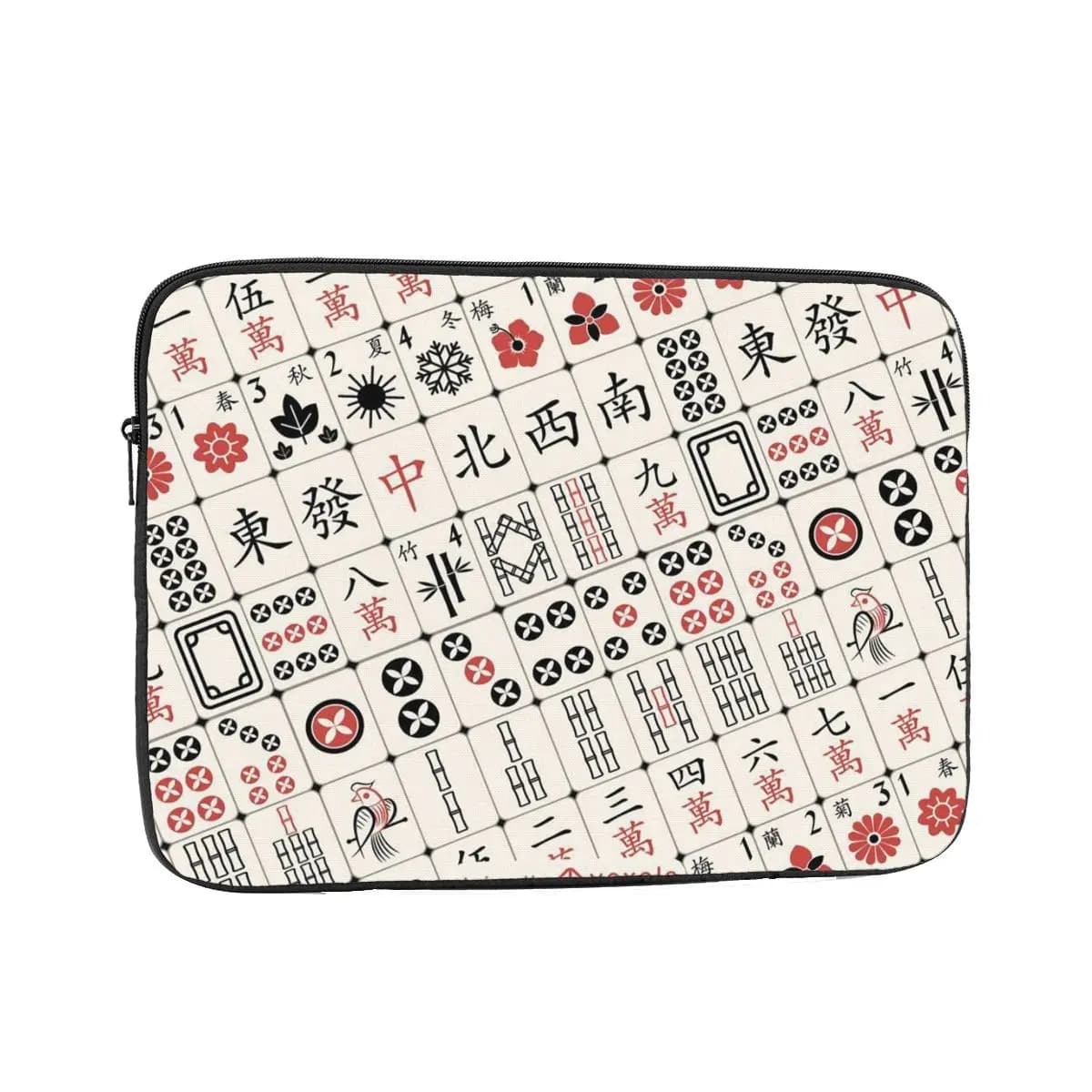 Mahjong Tile Pattern Notebook Laptop Bag Case Pouch 10 12 13 15 17 Inch Notebook Sleeve Cover Bag Tablet Shockproof Case Bag