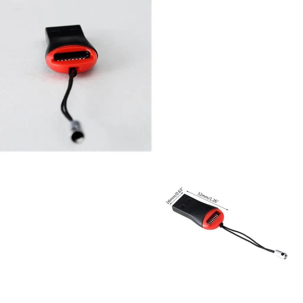 SDHC TF Flash Memory Card Reader USB2.0 Adapter TF Reader with Lanyard