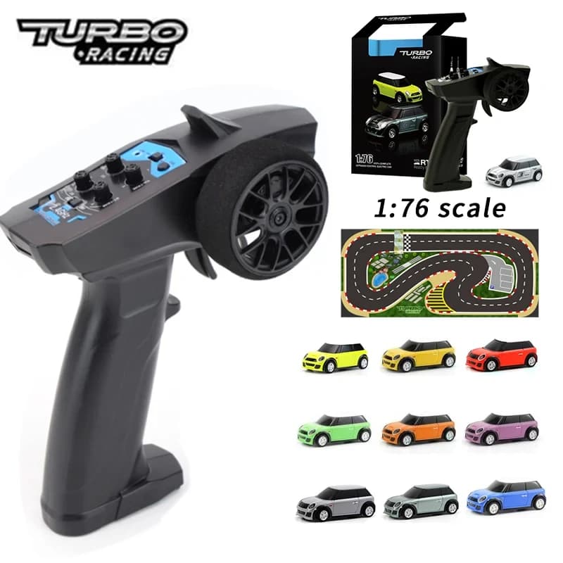 Turbo Racing 1:76 MINI 2.4GHz Modello di auto telecomandata elettrica professionale RC a scala intera