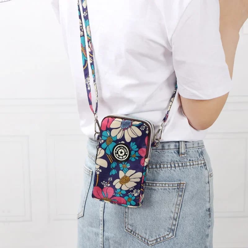 Girl Women Wallet Shoulder Mini Canvas Bags Straps Mobile Phone Big Card Holders Wallet Handbag Money Pockets Key Coin Purse