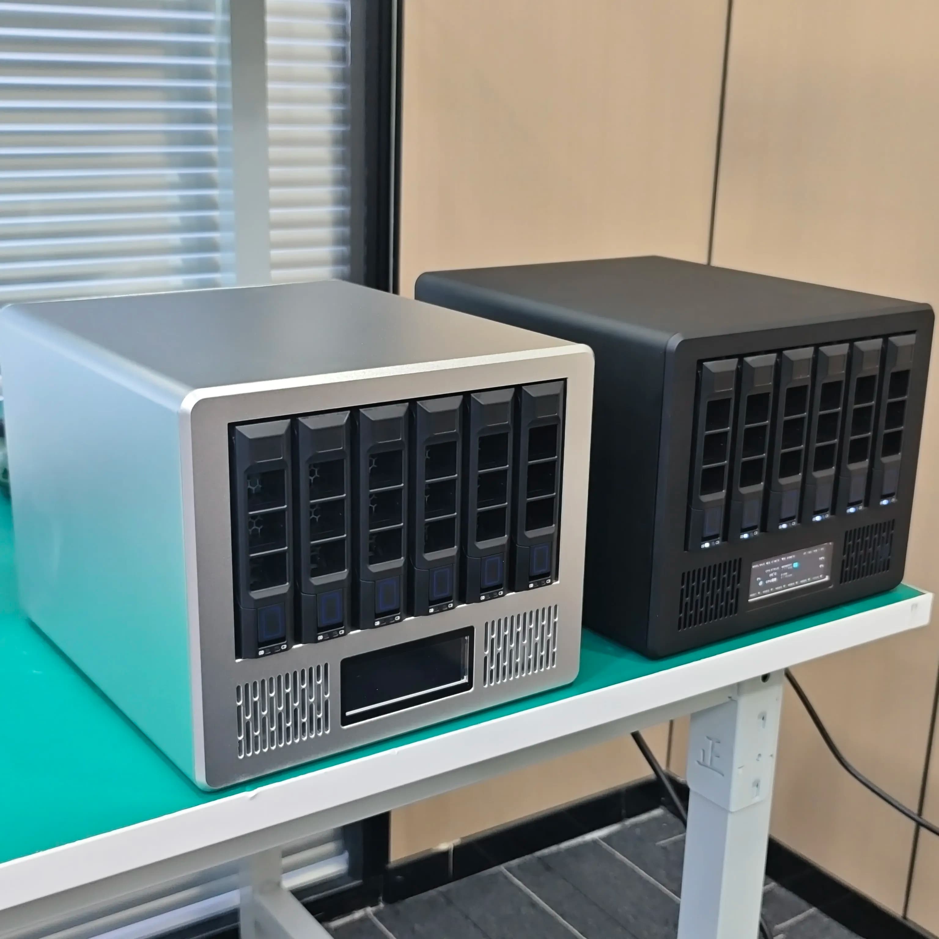 True 6 Aluminum NAS Chassis 6 Bay Hot Swap HDD SSD Enclosure Mini ITX Storage Server Case With SATA Backplane
