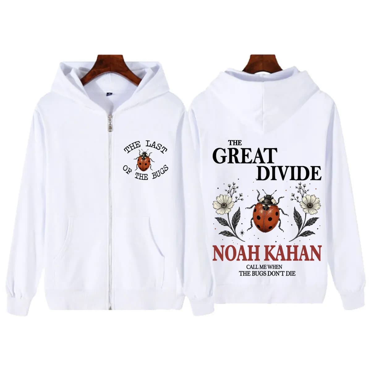Noah Kahan The Great Divide Tour 2026 Graphic Zipper Hoodie Men Women Vintage Sweatshirt Loose Casual Hip-hop Zip Up Jacket Coat