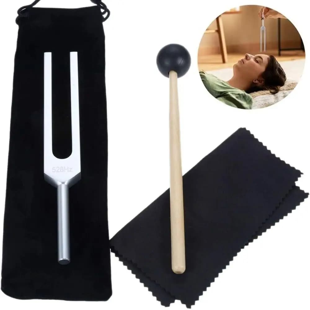 528Hz Tuning Fork Set Reliever Stress Ergonomic Bio-Acoustic Tuning Fork Professional Portable Sound Musical Instruments Tool