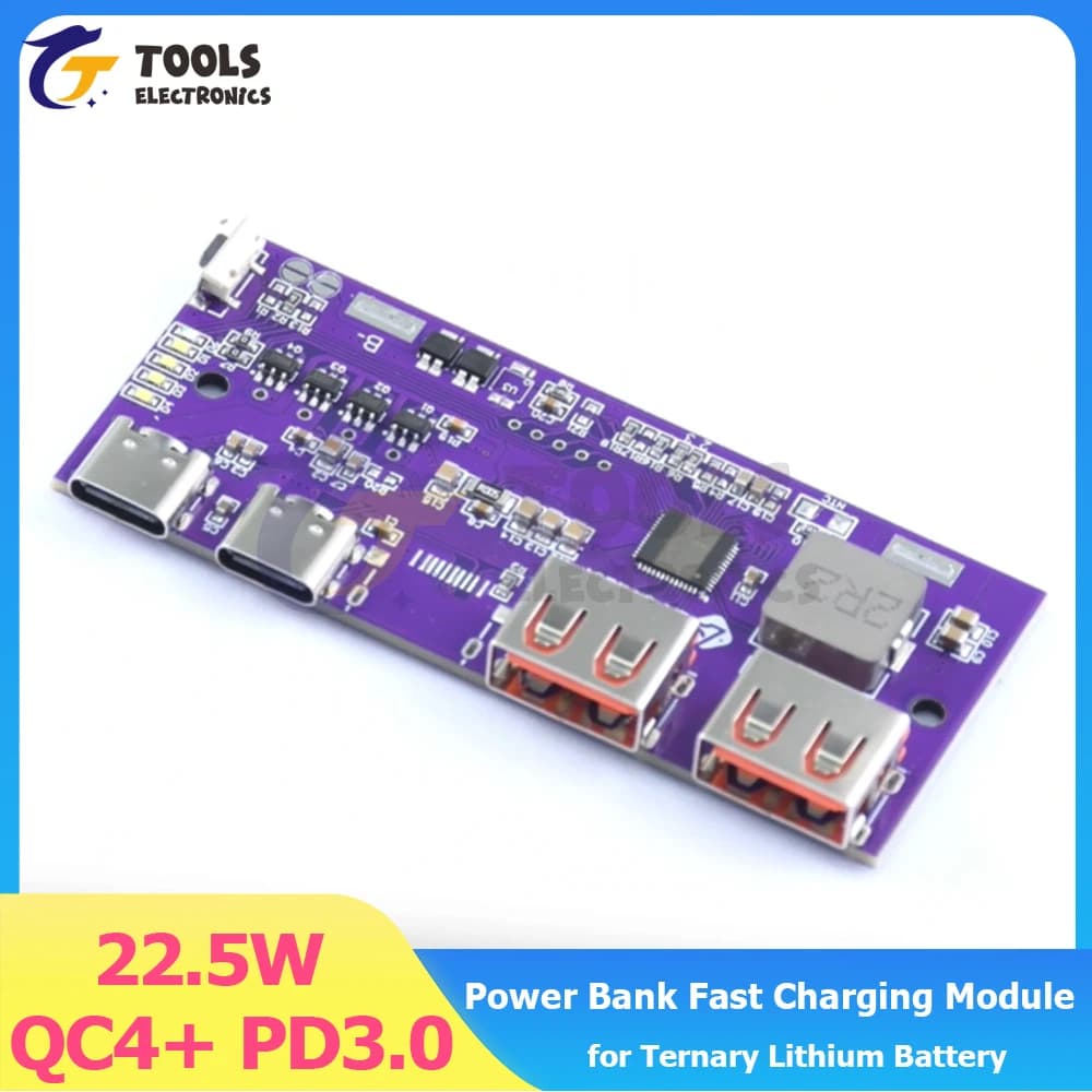 22.5 W Power Bank Quick Charging Module USB Charging Module Type C QC4 + PD3.0 for ternary lithium battery