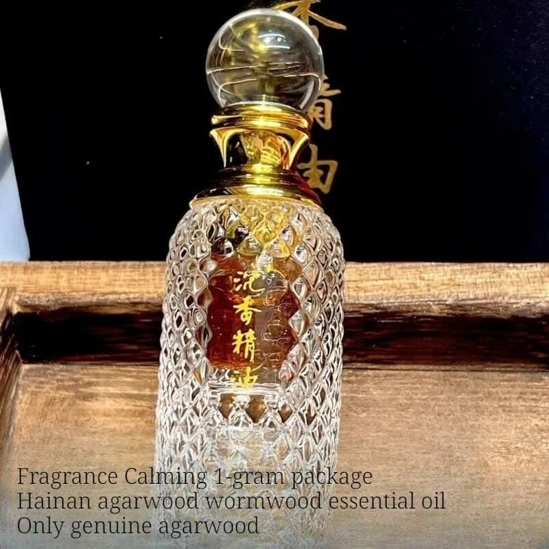 1 Gram di Tradizione Hainan Agarwood Assenzio Olio Essenziale/Mente Calmante Evoking Essenza Buddismo Zen Purificazione Dell'aria Esente Calmante