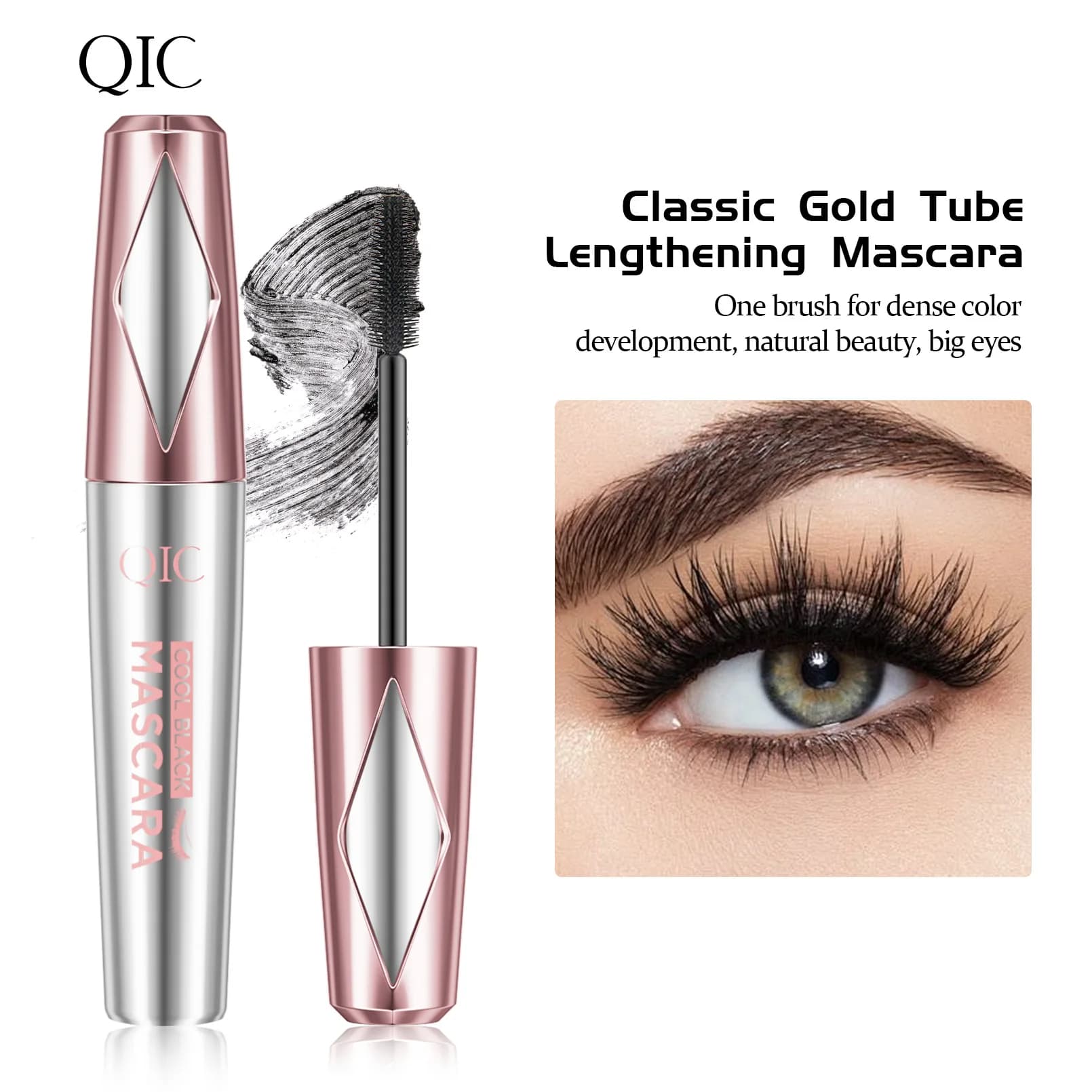 Mascara Volumizzante 5D Europeo Hot Sale Allungante, Curvante, Naturale, Impermeabile, per Ciglia Folte e a Ventaglio