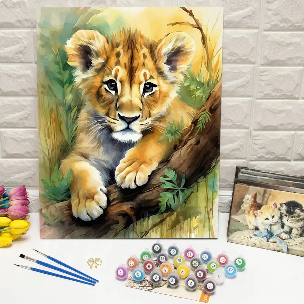 DIY Paint By Number Adult Kit Lion Digital Oil Painting Animal Drawing On Canvas Home Decoration For Living Room Unique Gift