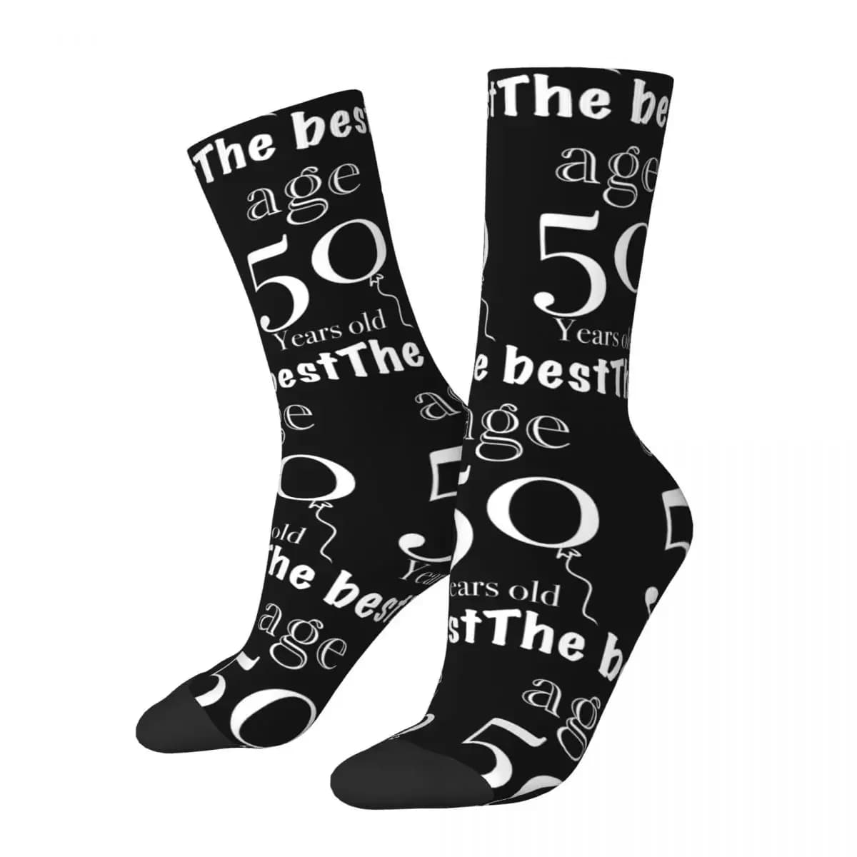 Calzini da equipaggio per il cinquantesimo compleanno, flessibili, per 50 anni, nati nel 1973, calzini sportivi a tubo centrale per idea regalo di compleanno unisex