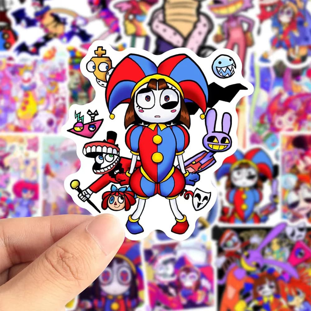 10/30/60pcs The Amazing Digital Circus Anime Stickers Waterproof Graffiti Skateboard Notebook Phone Cute Decoration Decals Toys