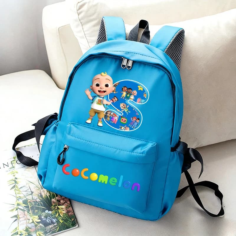 Zaino scolastico Cocomelon, cartone animato, per ragazzi, zaino per adolescenti, borsa per libri, zaino per studenti, portaoggetti per cancelleria, regalo di compleanno