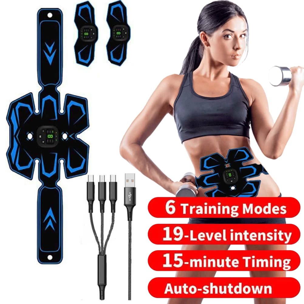 Cintura Vibrante EMS per Dimagrimento e Fitness, Massaggiatore Elettrico Ricaricabile USB per Addome/Braccia/Gambe, per Esercizi a Casa e in Ufficio