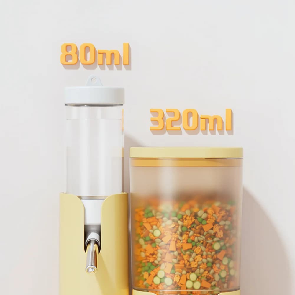 Automatic Hamster Feeder Water Station Durable PP Container Stable Base Design For Small Animal Food Bowl Supplies