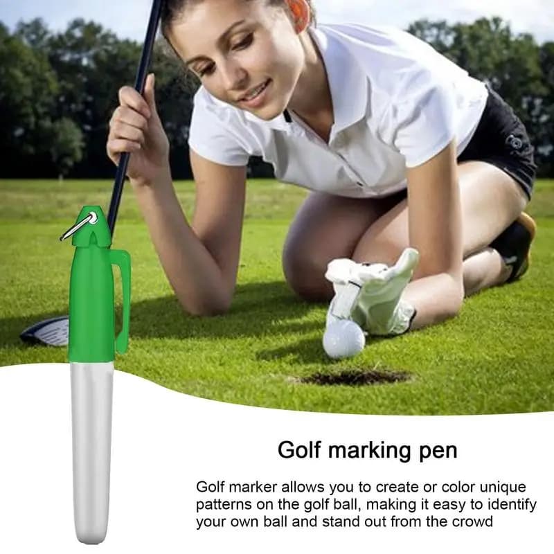 Pennarelli per palline da golf Mini pennarello impermeabile con gancio per appendere modello strumento di disegno Pennarello per palline da golf
