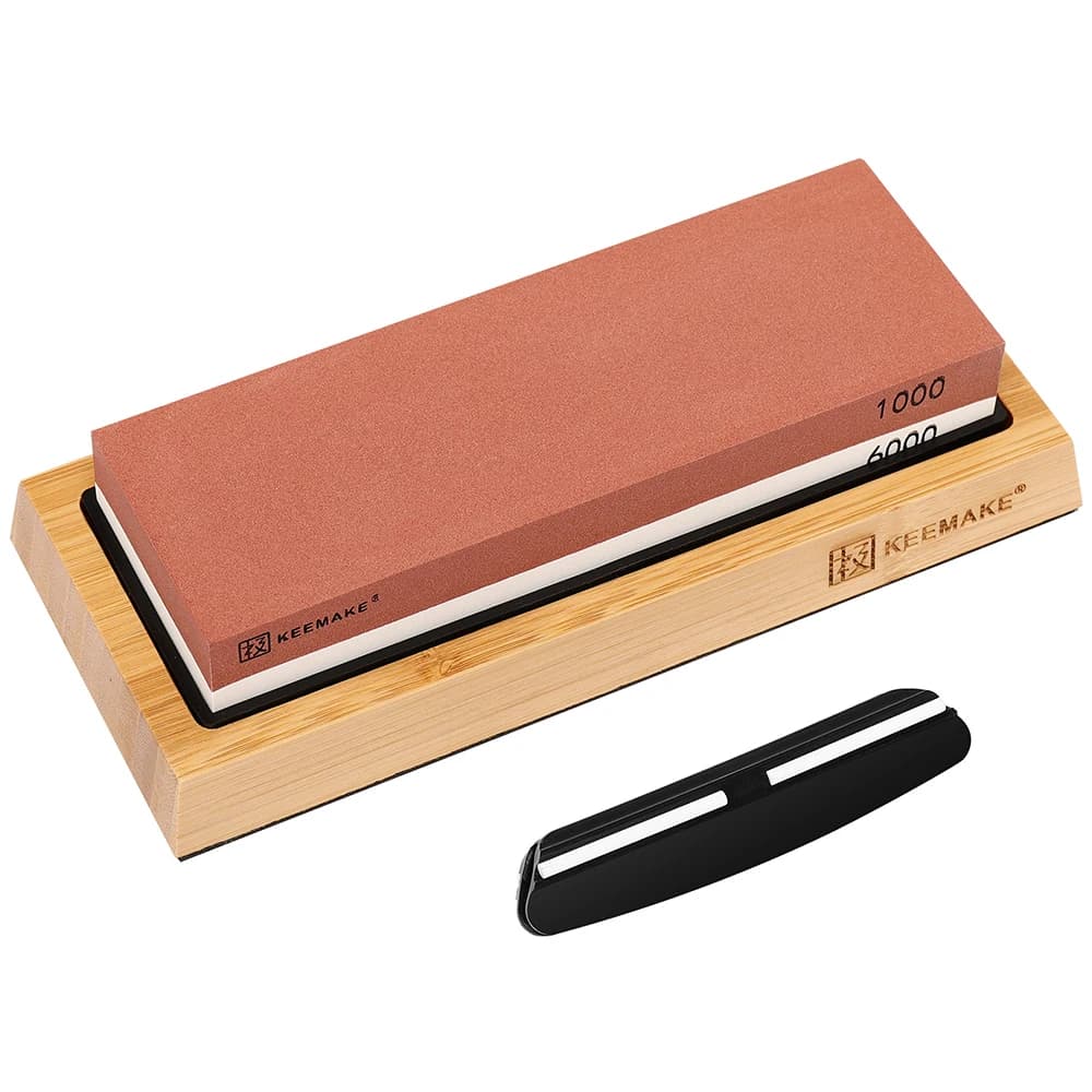 Affilacoltelli professionale Pietra per affilare Pietre per affilare Rettifica Pietra per acqua Utensili da cucina Legno di bambù a base di grana 1000 6000