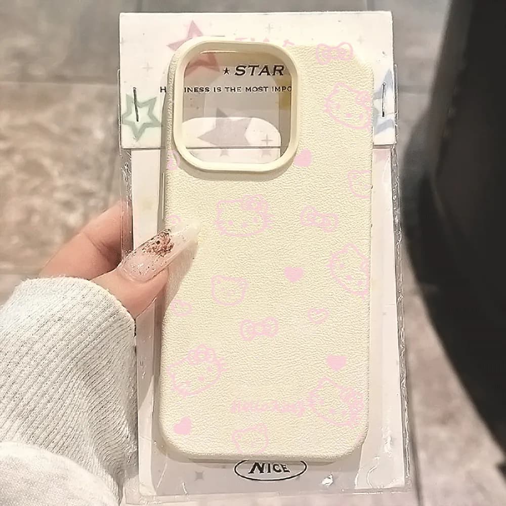 Custodia Antiurto per iPhone 17 16 15 14 13 12 11 Plus Pro Max X XR XS 17 Air 15 14 Plus con Motivo Gatto Rosa HelloKitty