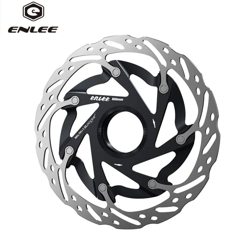 Rotore del freno a disco ultraleggero da 160 mm Centerlock Mountain Road Bike MTB Dissipazione del calore Raffreddamento Pastiglie cave Blocco centrale del disco