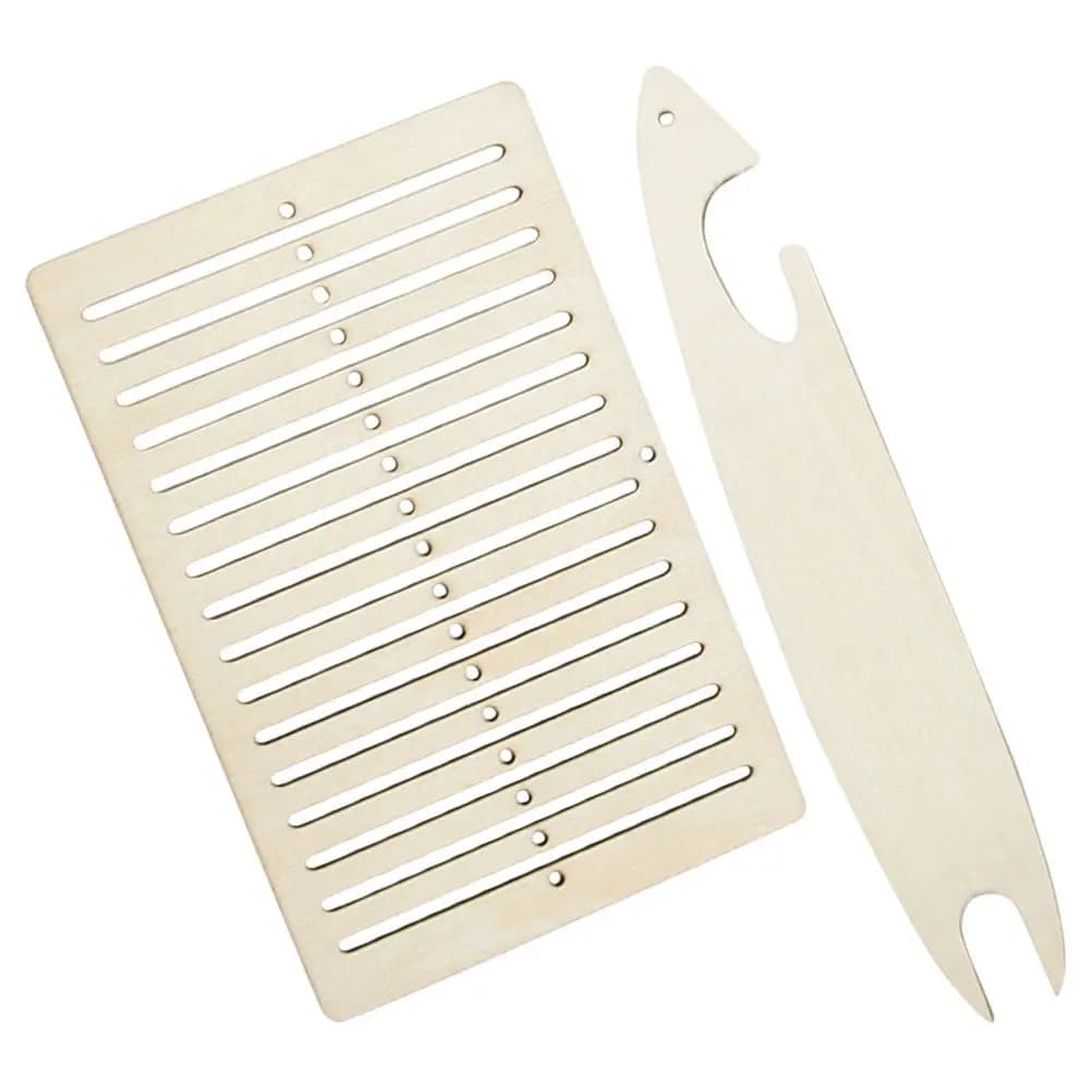 1Set Mini Wood Weaving Loom for DIY Belt Loom Bracelet Strap Bag Camera Harness Hand Knitting Tool Portable Smooth Surface