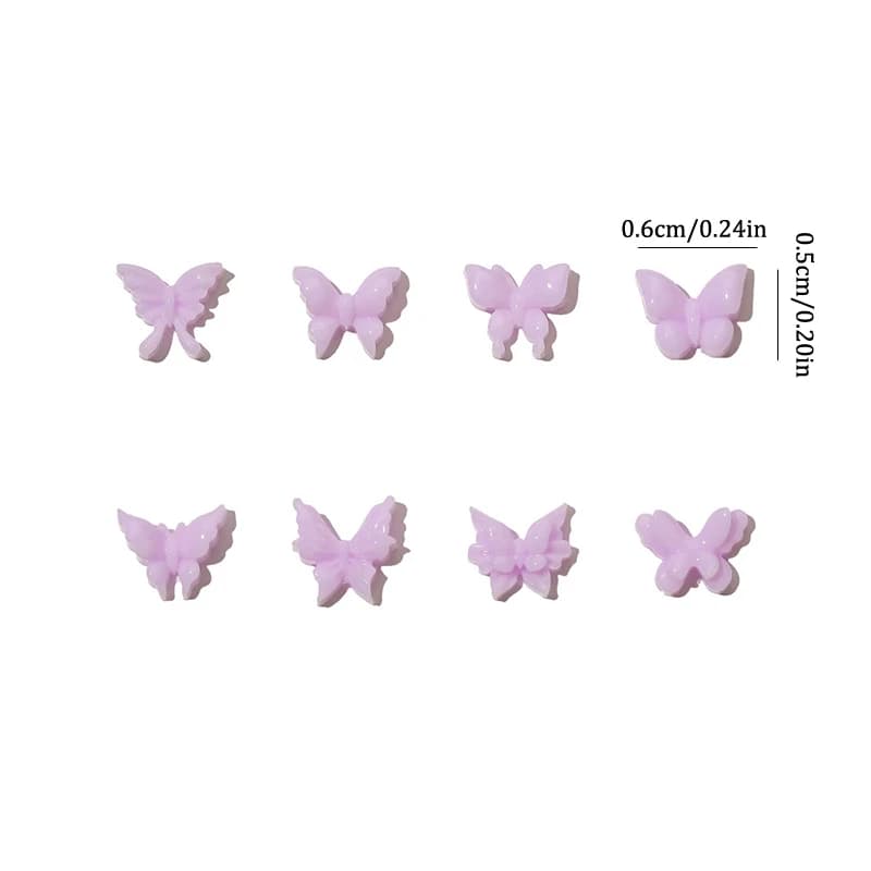 50 pezzi scintillanti strass di cristallo per unghie forme di farfalla disegni per nail art gioielli con ciondoli per accessori 3D per nail art di lusso