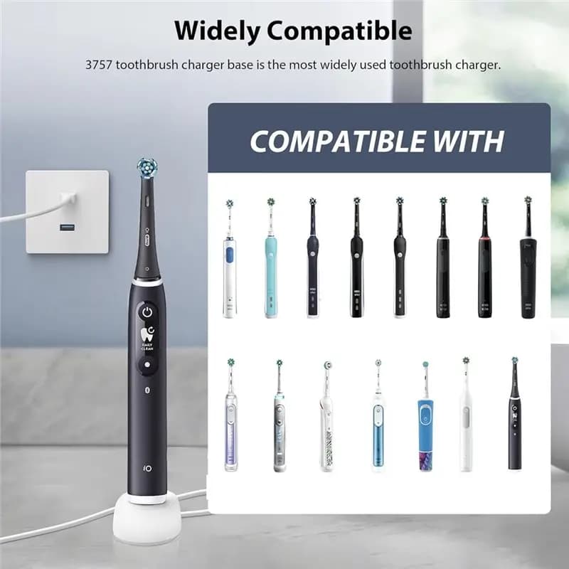 A38T-For Braun Pro 3 3500, 3000, Pro 2 2500, Pro 1 650, IO3-6, Type 3757 Electric Toothbrush Adapter USB