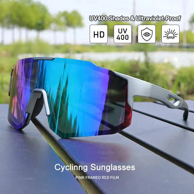 Occhiali da sole da ciclismo Sport all'aria aperta UV400 Shades Anti-Ultravioletti Unisex Y2K Antivento Escursionismo MTB Arrampicata Occhiali da guida
