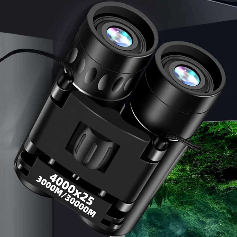 Binocolo potente 4000x25 HD Mini telescopio pieghevole a lungo raggio BAK4 Ottica FMC per caccia sportiva Viaggi di campeggio all'aperto