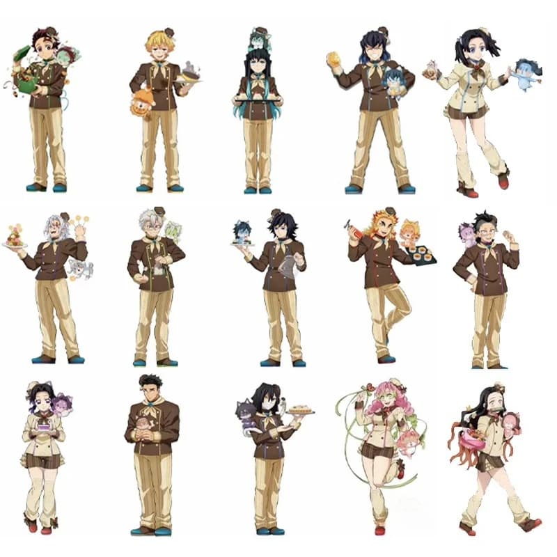 DEMON 2026 Edizione San Valentino Rengoku Kyoujurou ACG Stand Giyu Figure, Supporto in Acrilico a Doppia Inserzione, Giocattoli con Piastra di Supporto Genya