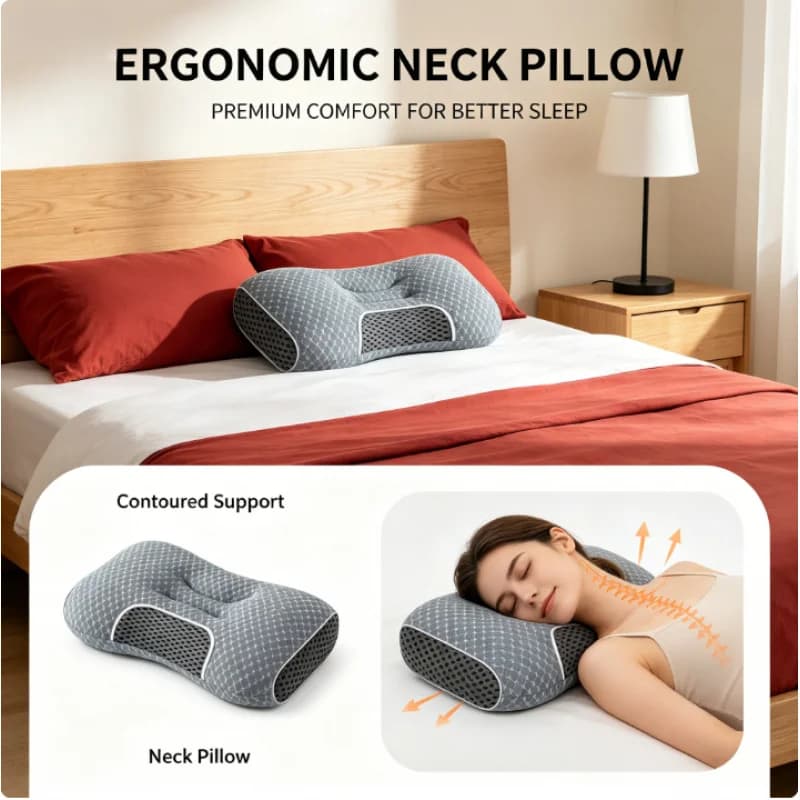 Acquista 1 e Ricevi 1 Gratis: Set di 2 Cuscini Massaggianti per il Collo, Morbidi e Intrecciati, Regolabili ed Ergonomici per Alleviare il Dolore Cervicale