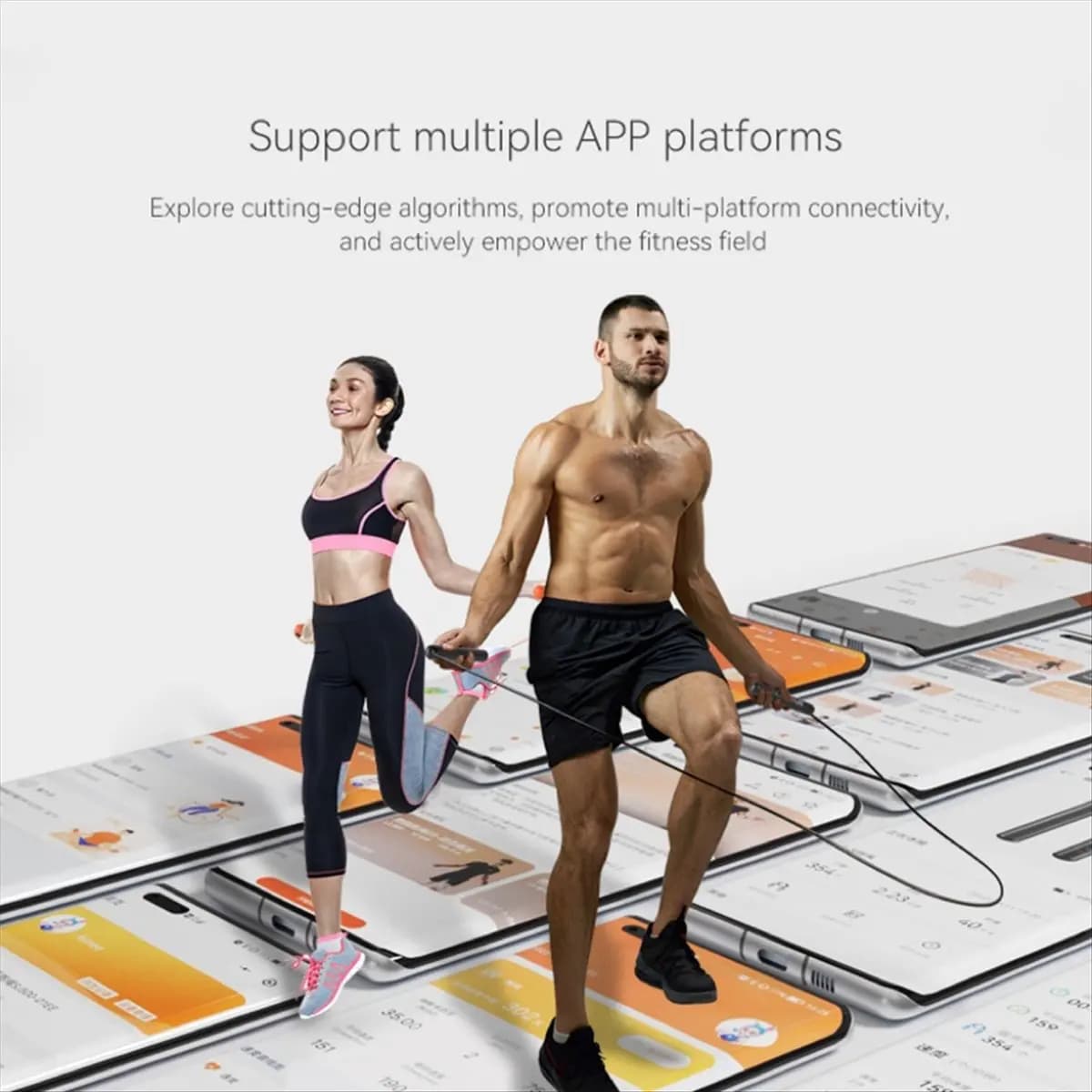 AT54 Tuya Smart Jump Rope, APP Data Analysis, Training Jumping Cords for Home Gym, For, Exercise Jumping Cord Counter(A)