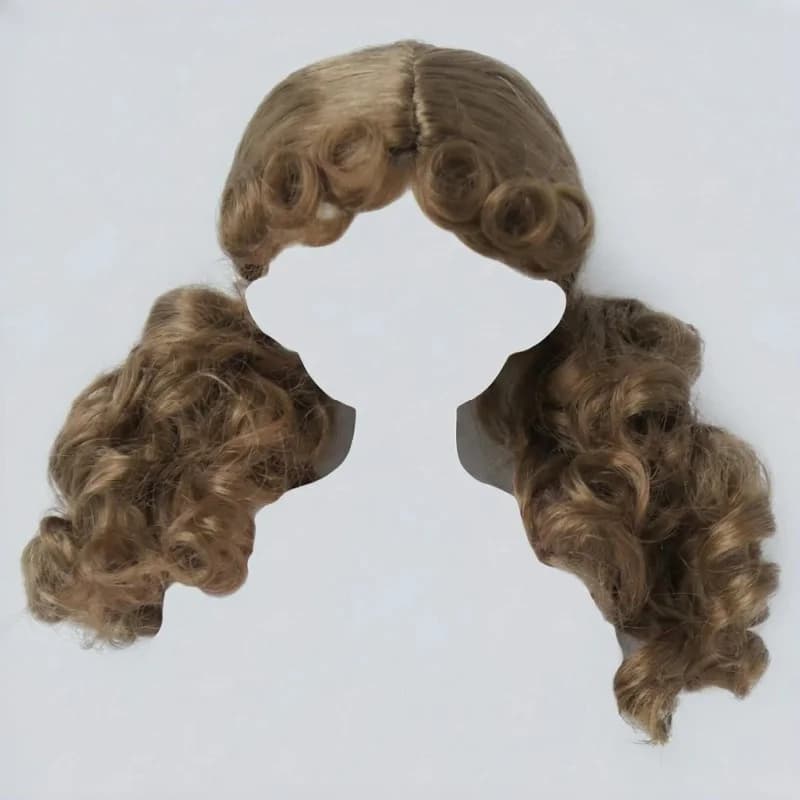 JD724 OB11 1/8 1/6 1/4 Doppio Noodle Istantaneo Rotolo Pony Mohair Sintetico Parrucche BJD YOSD MSD Lati Giallo Accessori per Bambole