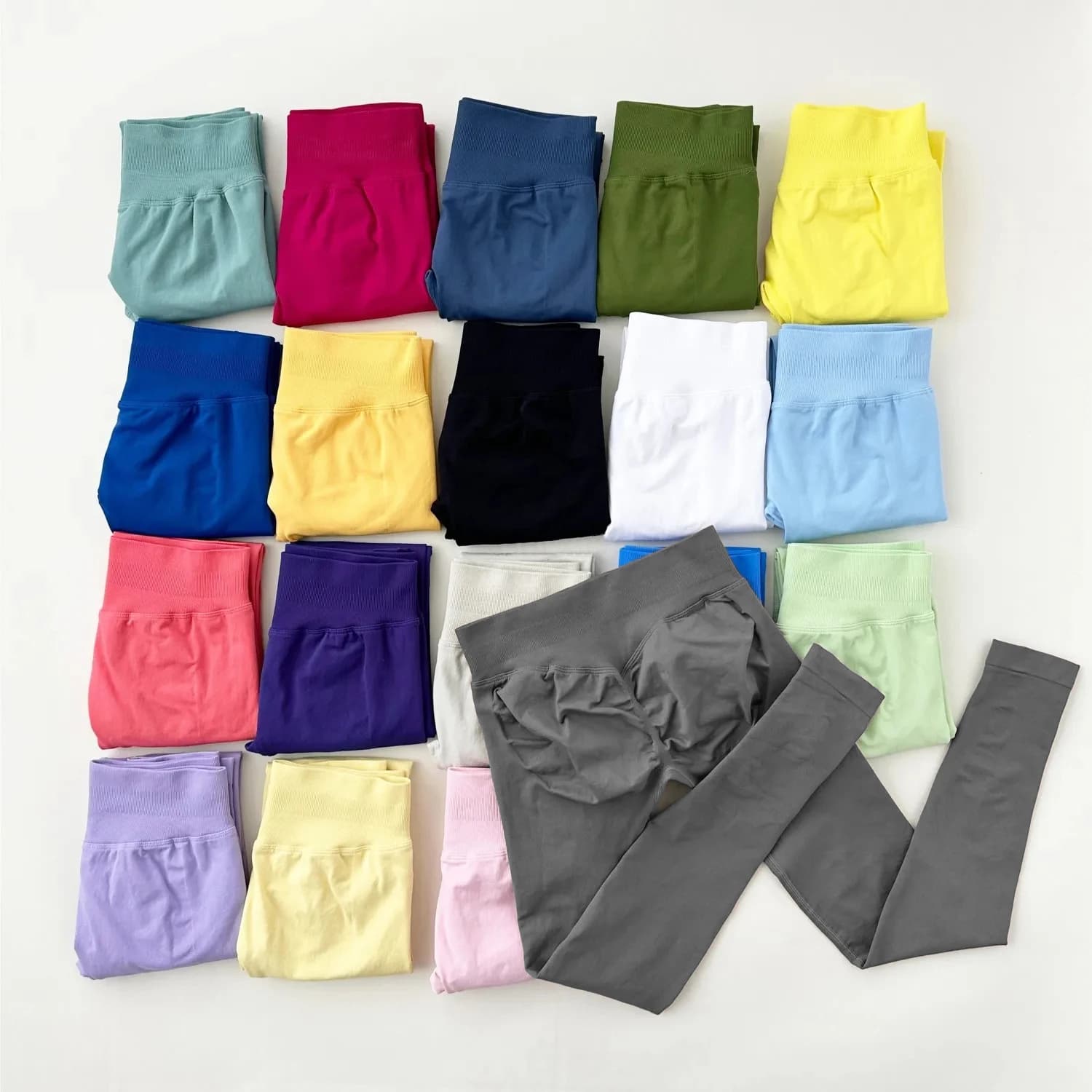 Leggings da Palestra Donna, Leggings Senza Cuciture Effetto Scrunch Butt, Pantaloni Yoga a Vita Alta, Leggings Sportivi per Allenamento e Fitness, Tights Sportivi Modellanti