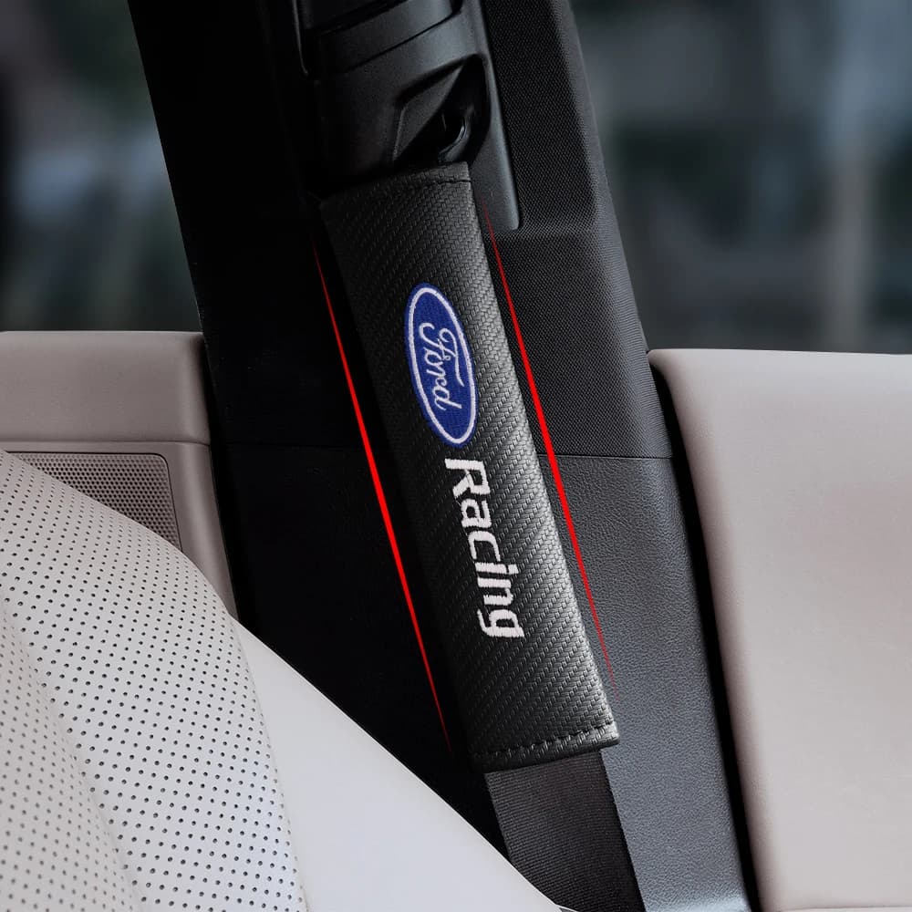 1PC/2PCS Auto Seat Belt Cover Shoulder Pads For Ford focus Mustang Fiesta Ranger Mondeo Transit Shelby Hub Cover Car Accessories