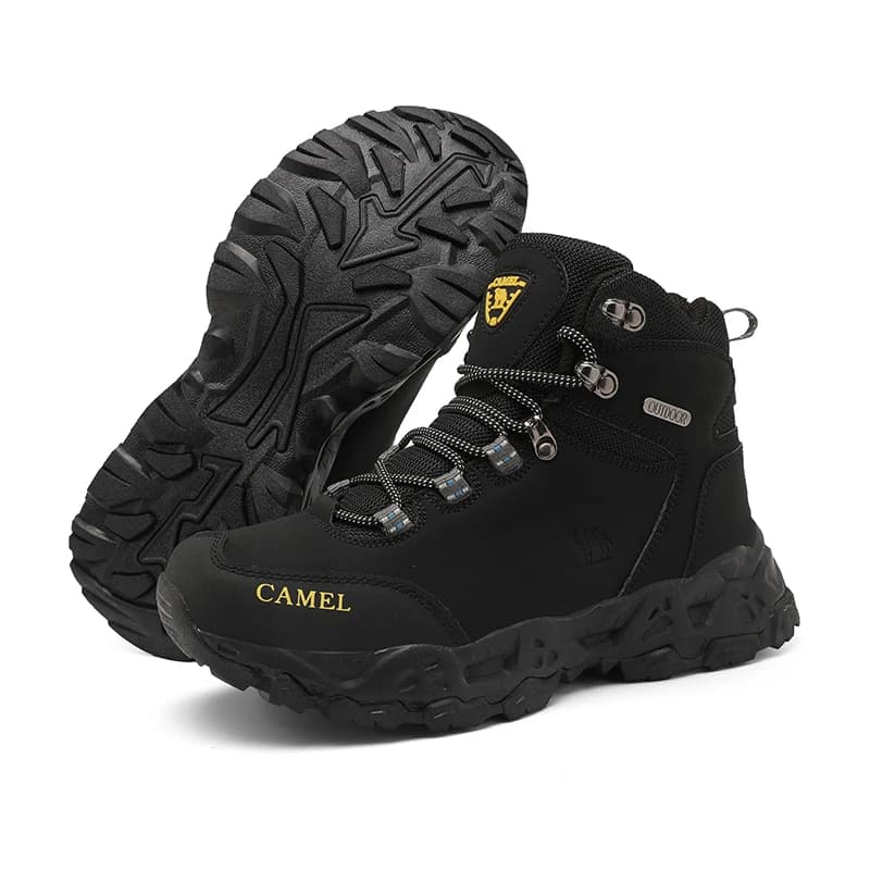 Men's Waterproof Trekking Shoes, Anti-slip Leather Sneakers, Comfortable Work Shoes and Hiking