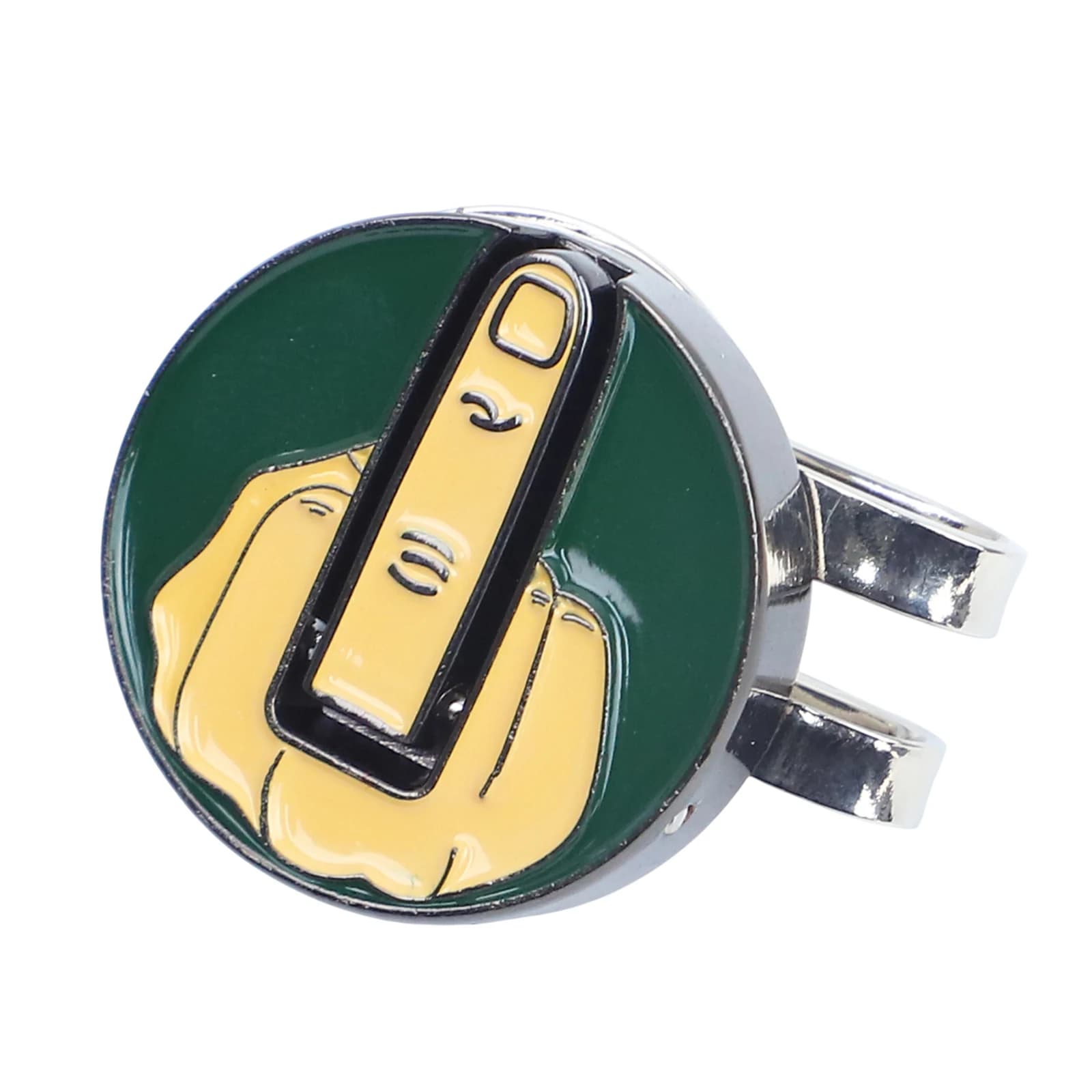 1PC Middle Finger Themed Golf Accessory Combining Hat Clip And Ball Marker Made From Manganese Steel And Stainless Iron