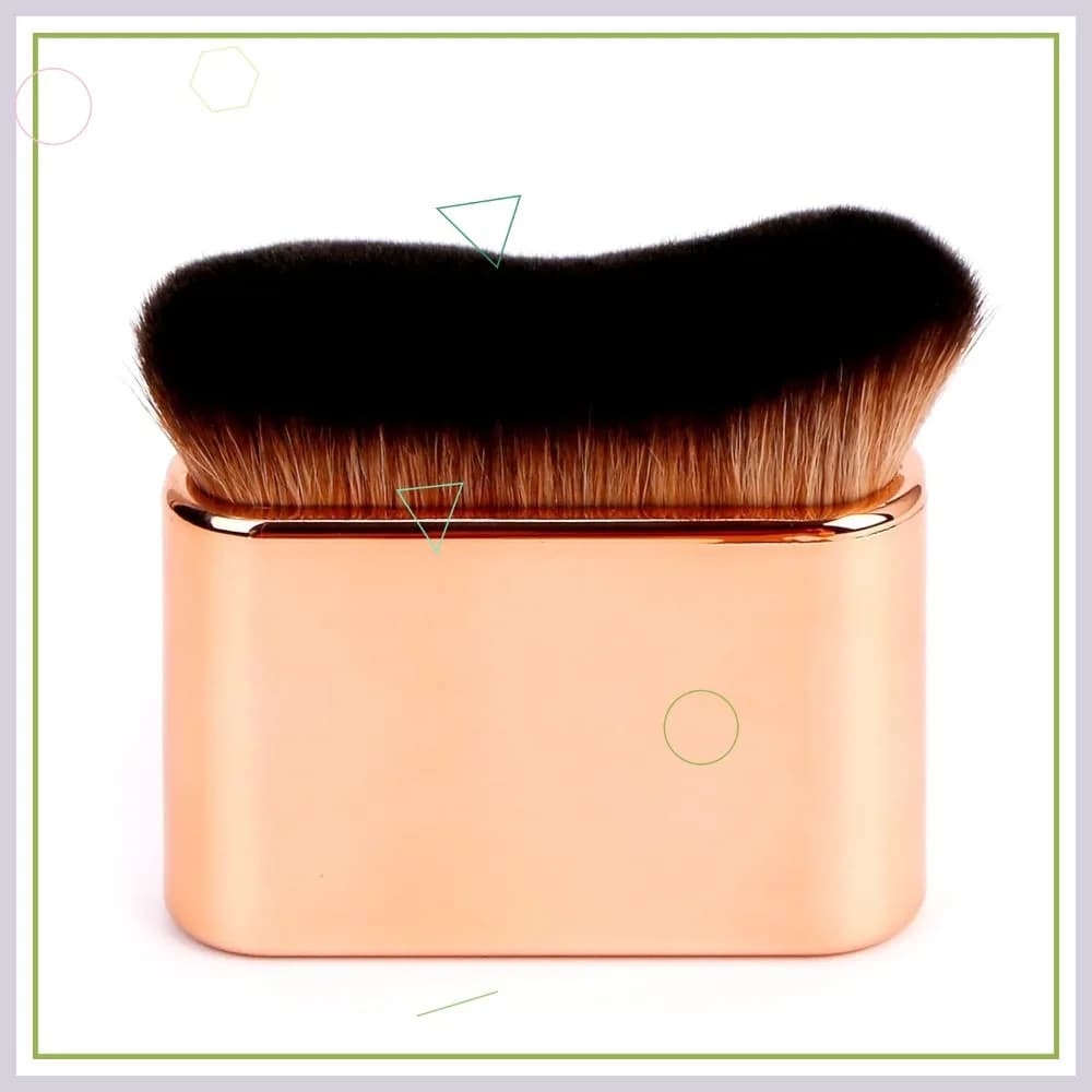 Pennello Kabuki Oro Rosa per Autoabbronzante, Crema Solare e Lozione Corpo - Senza Striature, Vegano
