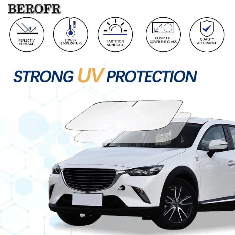 Windshield Sun Shade For Mazda CX3 CX-3 Sunshade Sun Visor Protector Foldable Blocks UV Rays Keep Your Car Cooler