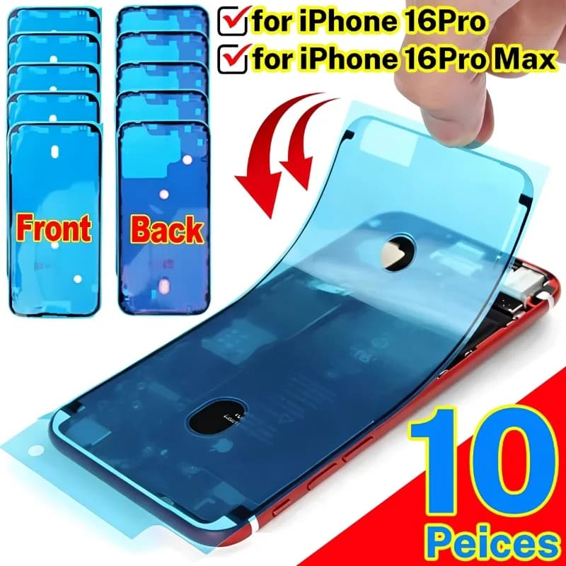 Adesivo sigillo impermeabile adesivo per copertura anteriore posteriore per IPhone 16 Pro Max 16P 16PM Adesivo per riparazione colla per nastro sigillante laterale posteriore LCD