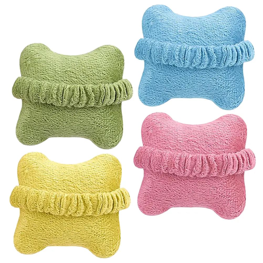 Set di 4 Poggiapolsi per Mouse, Piccolo Cuscino in Flanella e Cotone di Seta, Antiscivolo, Comodo Supporto per Gaming, Ufficio e Computer