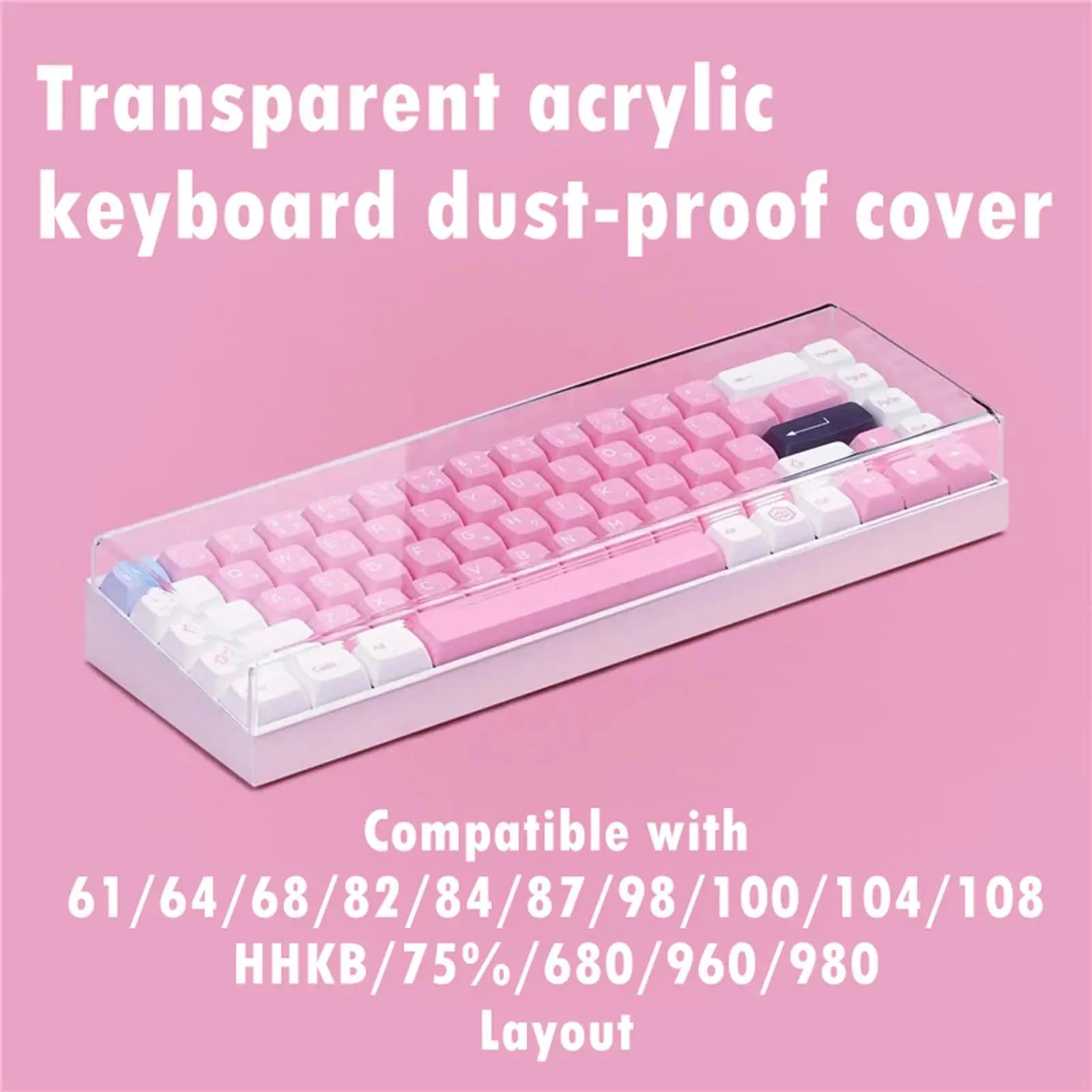 Acrylic Mechanical Keyboard Dust Cover Premium Waterproof Transparent Protective Cover for Game Keyboard for Home